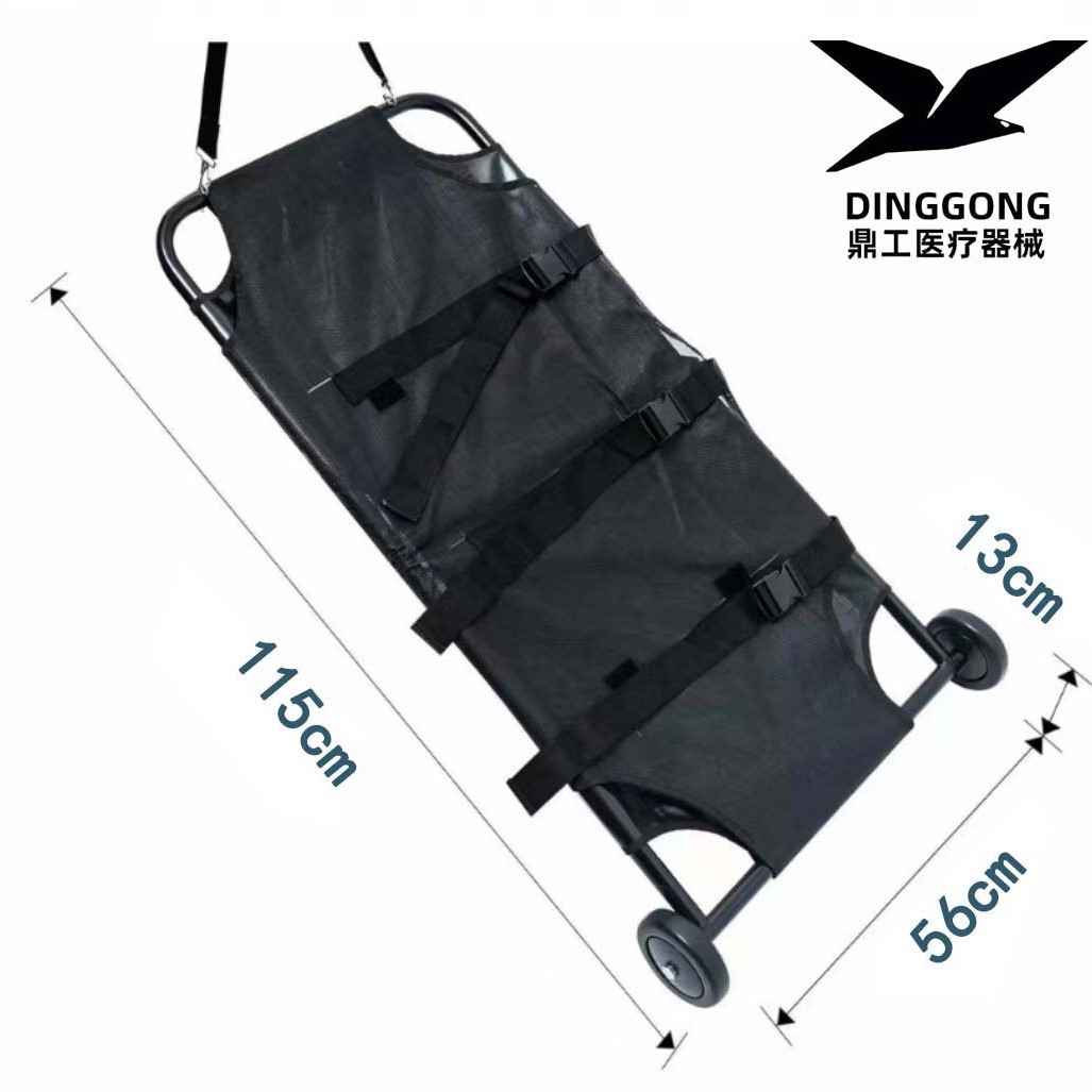 Pet Stretcher, Large Dog Foldable Aluminum Alloy Stretcher, Emergency Cart, Anti-Biting Rescue Stretcher