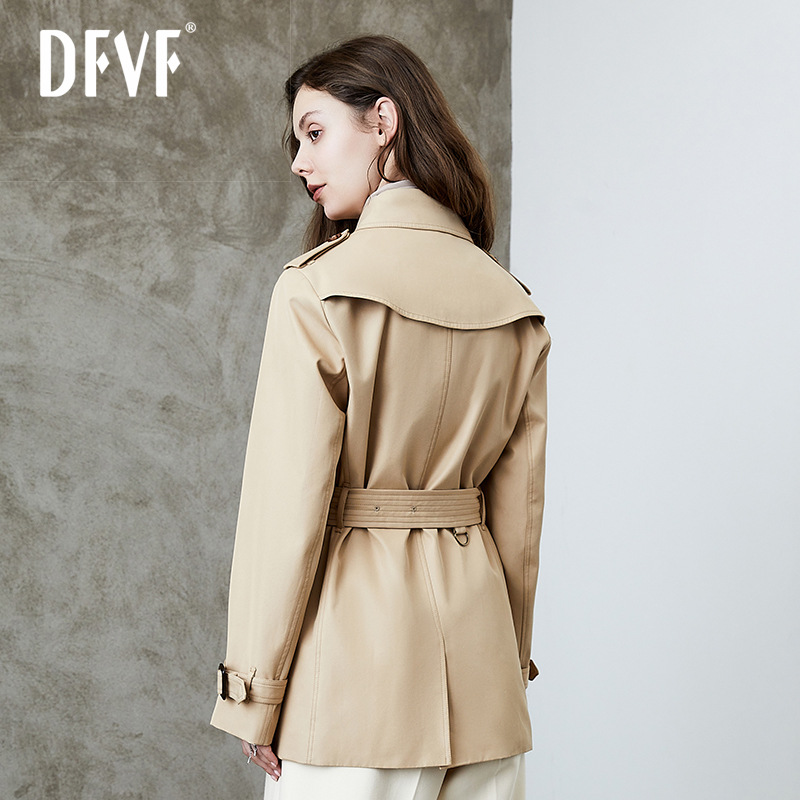 DFVF Yi element trench coat women's 2022 new mid-length fried street small wind spring and autumn coat 