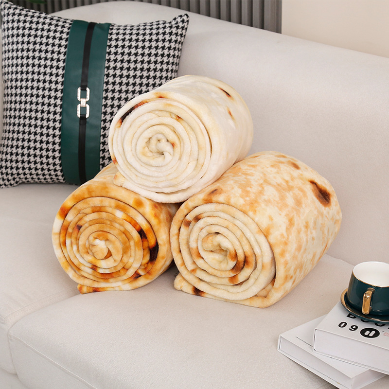 Burrito Blanket Tortilla Blanket Cross Border Amazon eaby Pancake Blanket Round Blanket Flannel