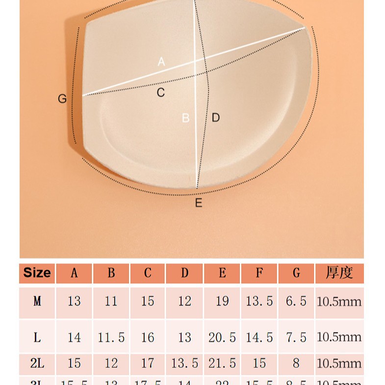 Underwear Breast Pads, High-Density Sponge Pads, Special Bra Pads for Pajamas and Swimsuits, Sports Bra Replacement Inserts