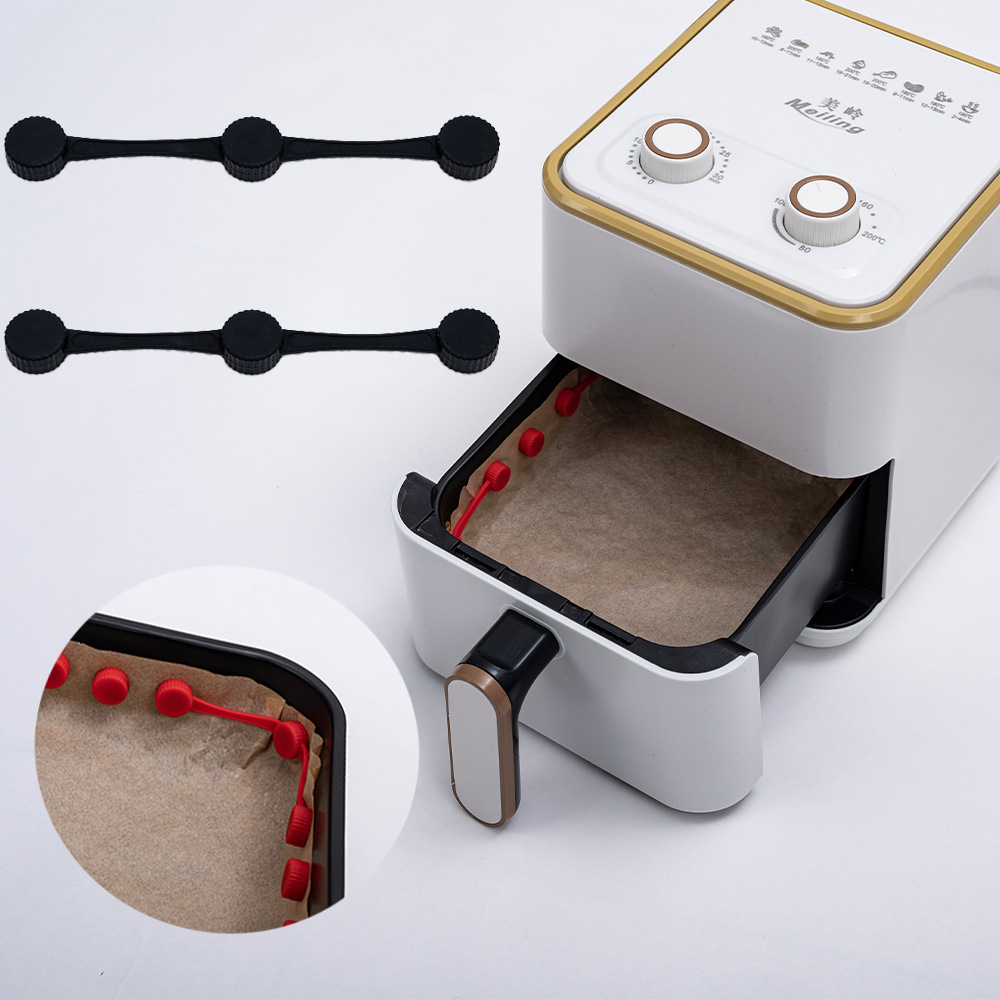 Cross-Border New Product Air Fryer Magnet Silicone Buckle Fixed Baking Paper Anti-Burning Air Fryer Magnet Silicone Buckle