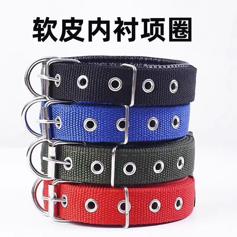 Pet supplies wholesale dog cat collar with foam dog collar dog collar anti-pinch fur pet traction dog collar