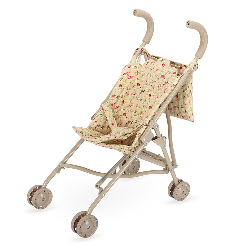 SOURCE Factory children play house toys high-end simulation stroller Nordic style small floral doll stroller
