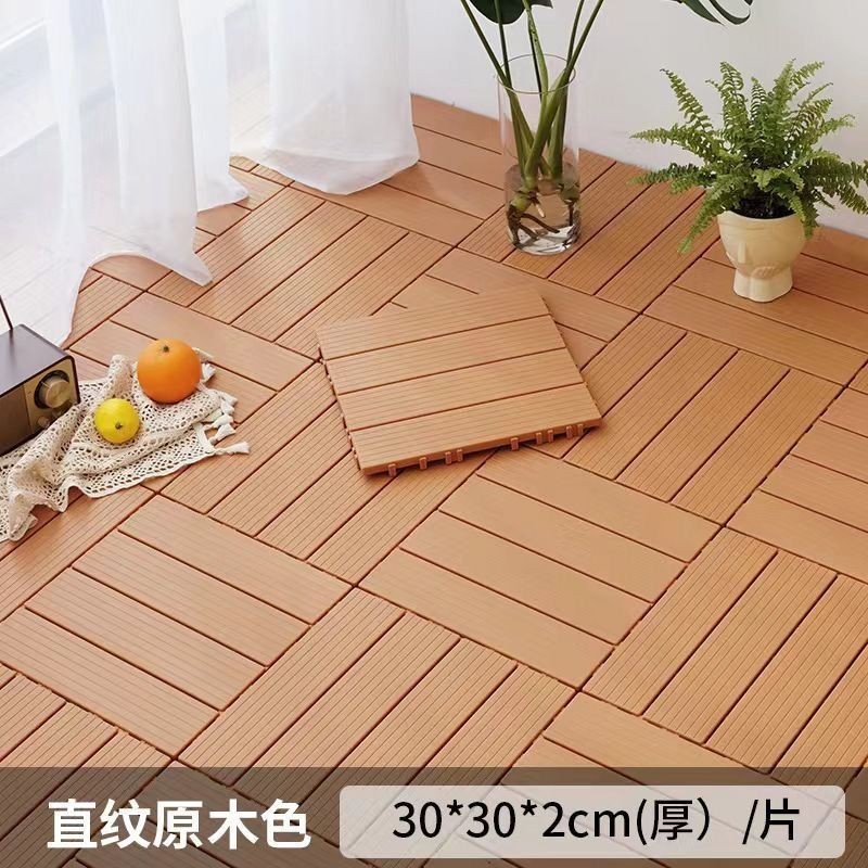 Anti-corrosion plastic flooring outdoor plastic-wood outdoor splicing terrace bathroom courtyard garden plastic-wood flooring