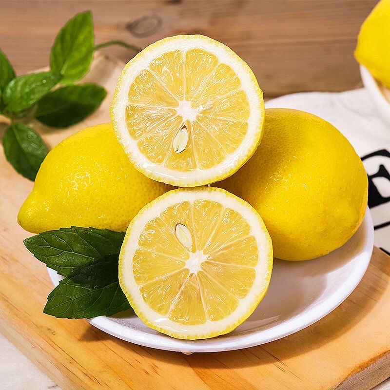 Sichuan Anyue Yellow Lemon 2.5kg Fresh Skin Thin Lemon Perfume in Season Spot Wholesale Green Yellow Lemon Random