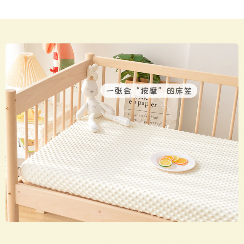 Baby Crib Bedding, Bean Velvet Fitted Bed Sheets, Kidsren's Kindergarten Bed Sheets, Fleece-Lined Splicing Bed, Support Free Shipping for One Piece