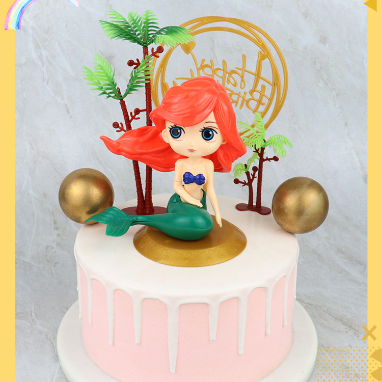 Large and Small Size Simulation Coconut Tree Plant Ornaments Beach Ocean Theme Venue Layout Birthday Cake Baking Ornaments