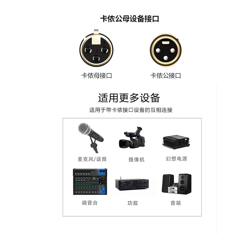 Wholesale cannon male to female extension cord microphone microphone mixer high quality xlr balanced audio cannon cord