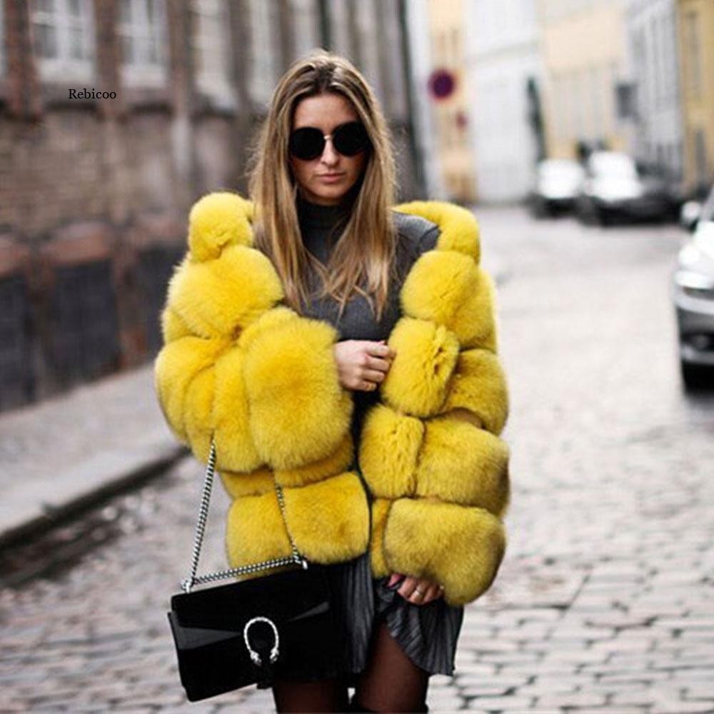 European and American Wholesale 2025 Autumn and Winter New Faux Fur Hooded Women's Mid-Length Slim Fit Fox Fur Coat for Women
