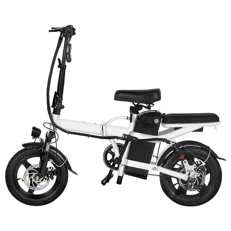 Cross-Border Wholesale Folding Electric Car Double Driving Battery Car Two-Wheeled Mini Electric Bicycle Transportation Electric Car