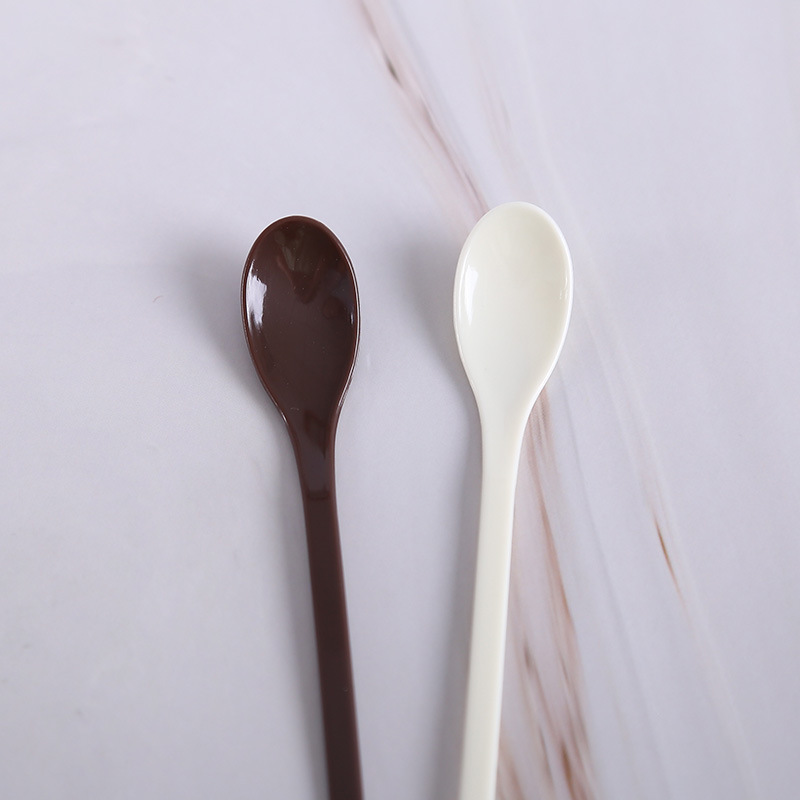 Disposable Coffee Spoon Transparent Mini Plastic Tea Spoon Thickeneded Mixing Stick Coffee Stirring Stick Honey Spoon Spoon