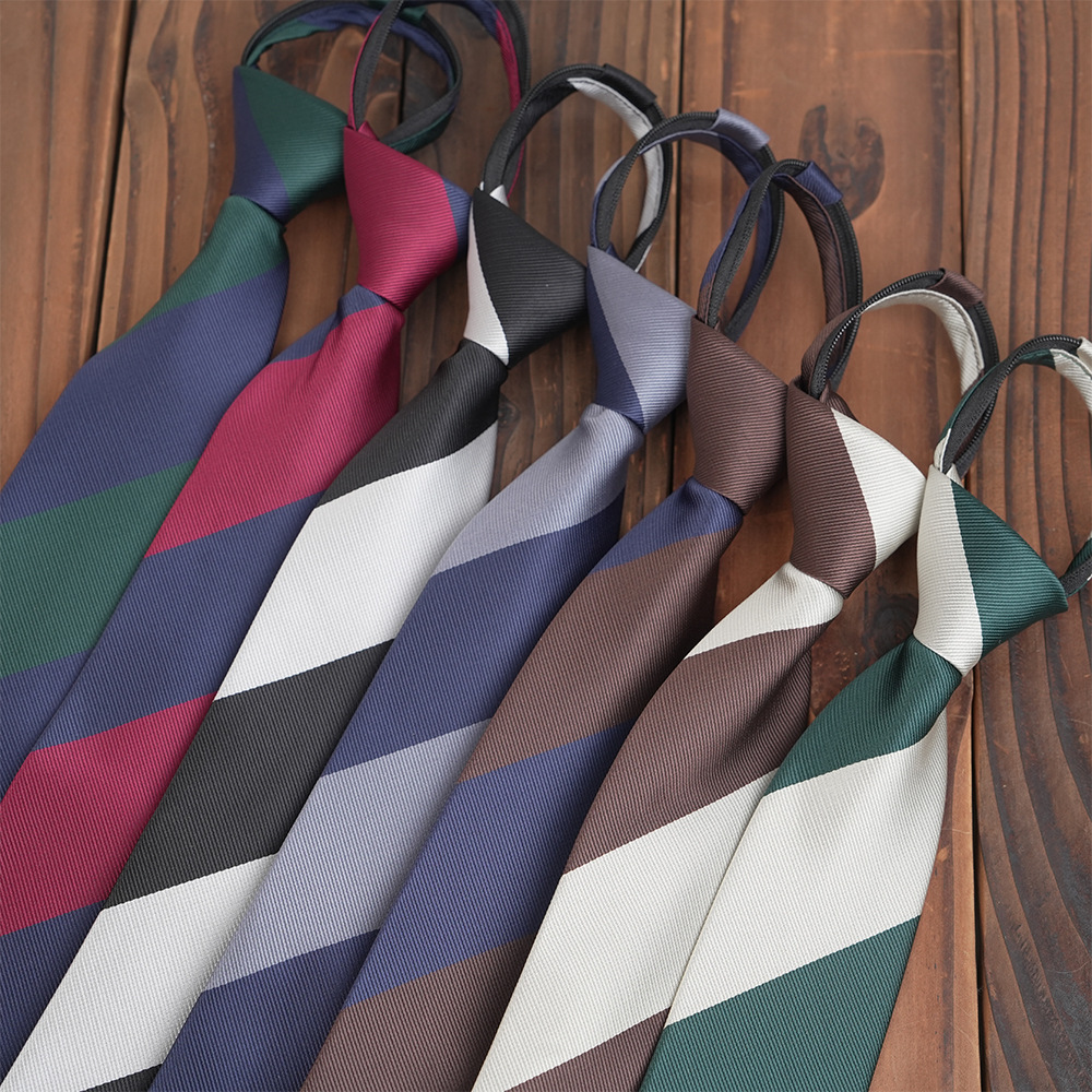 8 см Ленивая галстук-бабочка без узла на молнии полиэстер толстая полоска мужской деловой банкетный галстук прямые поставки