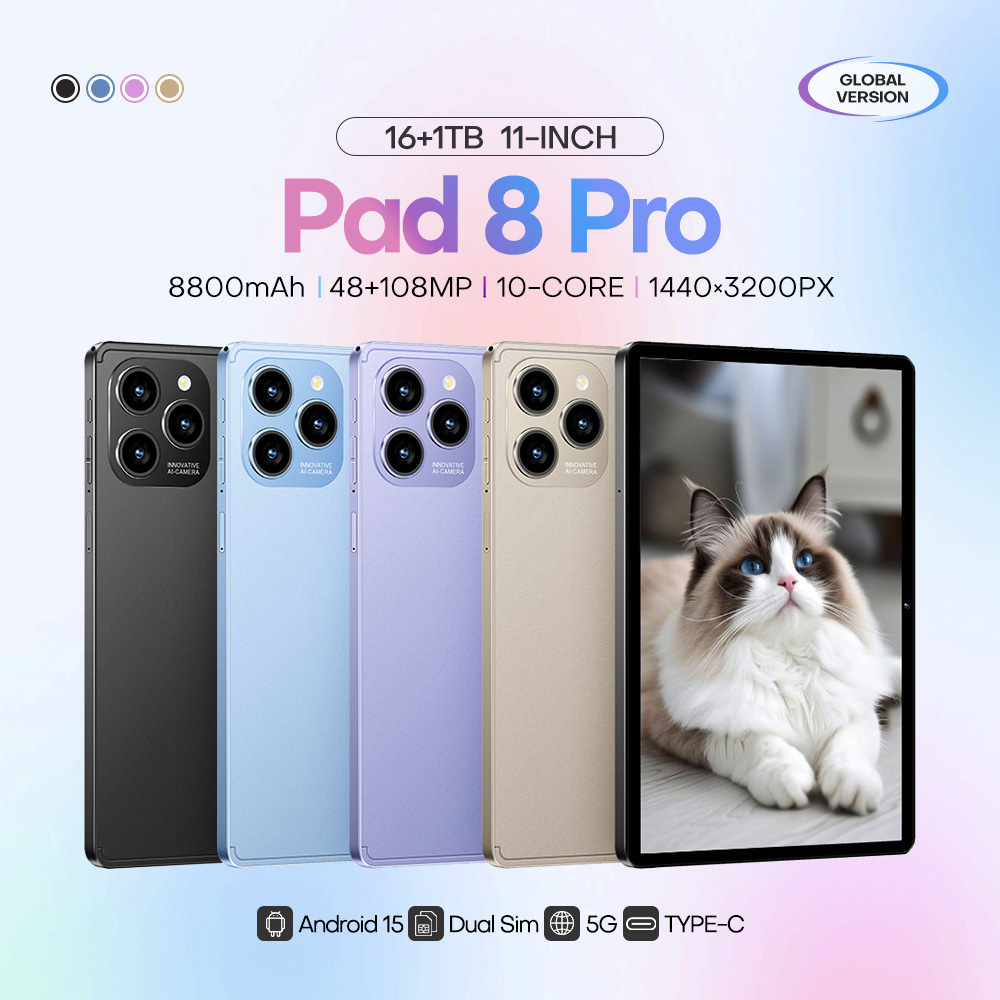 Cross-Border E-Commerce 2025 10.1inch Incell Screen Pad8Pro Tablet Dual Card 4g Call 4+32