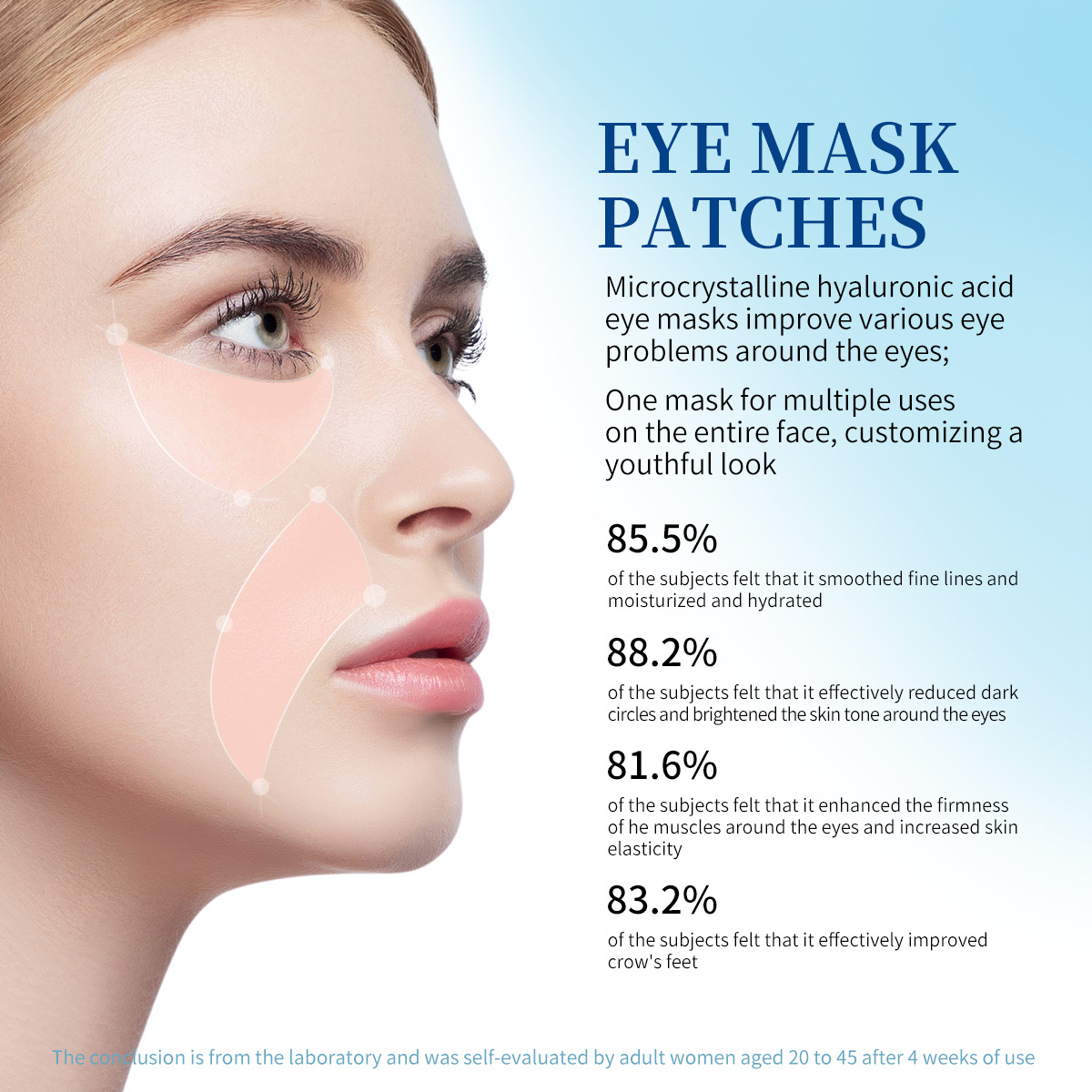 Cross-Border Exclusive Supply of Popular In-Stock Micro-Needle Eye Patches to Reduce Fine Lines and Remove Eye Bags, Hyaluronic Acid Soluble Wrinkle-Relief