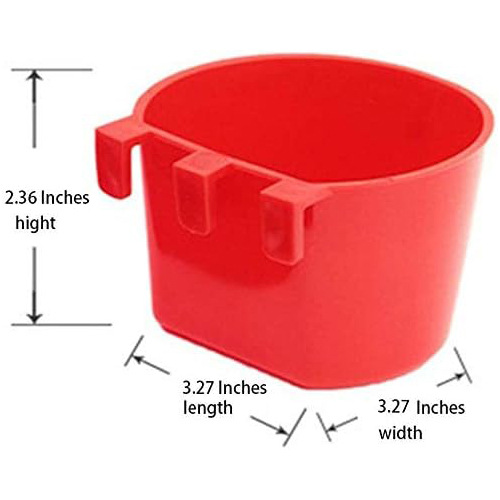 Bird Hopper Cage Cup Bird Feeder Trough Food Box Tray Easy to Clean Semi-Circular Plastic Hanging Box