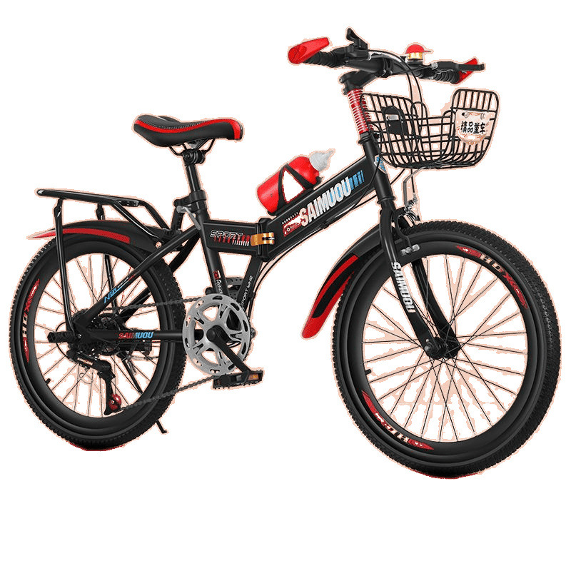 Folding Bicycle Mountain Bike 18-20- 22-24inch Shock-Absorbing Disc Brake Variable Speed Bicycle for Men and Women, Primary and Secondary School Students