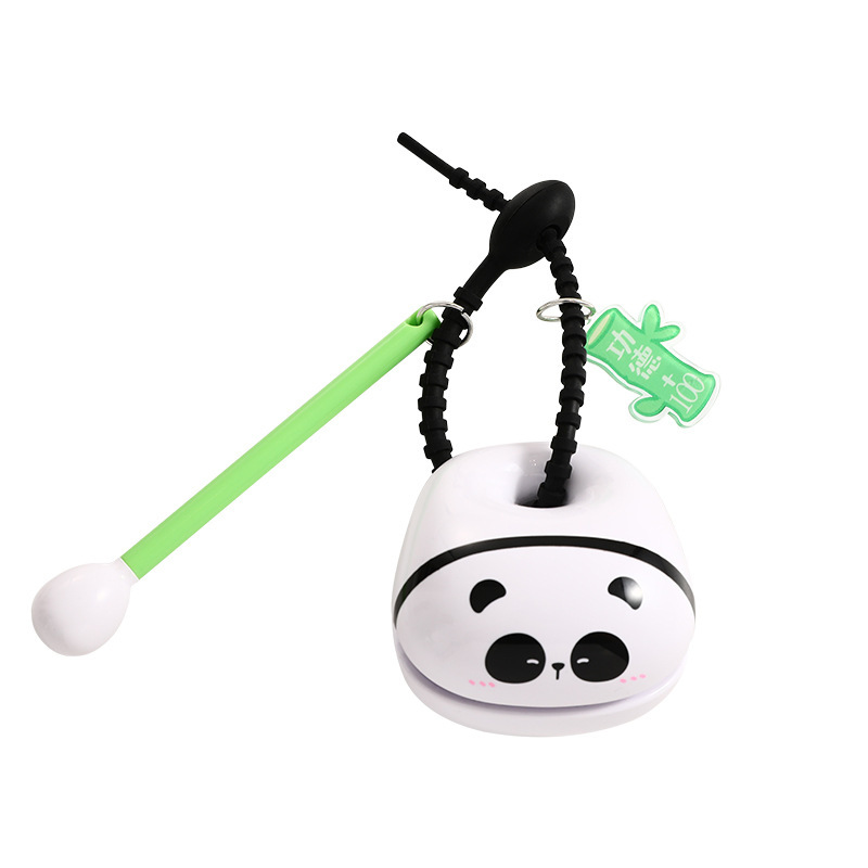 Cartoon Panda Wooden Fish Emotional Stability Knocking Buddha Stress Relief Office Desktop Decoration Pendant Healing Gift