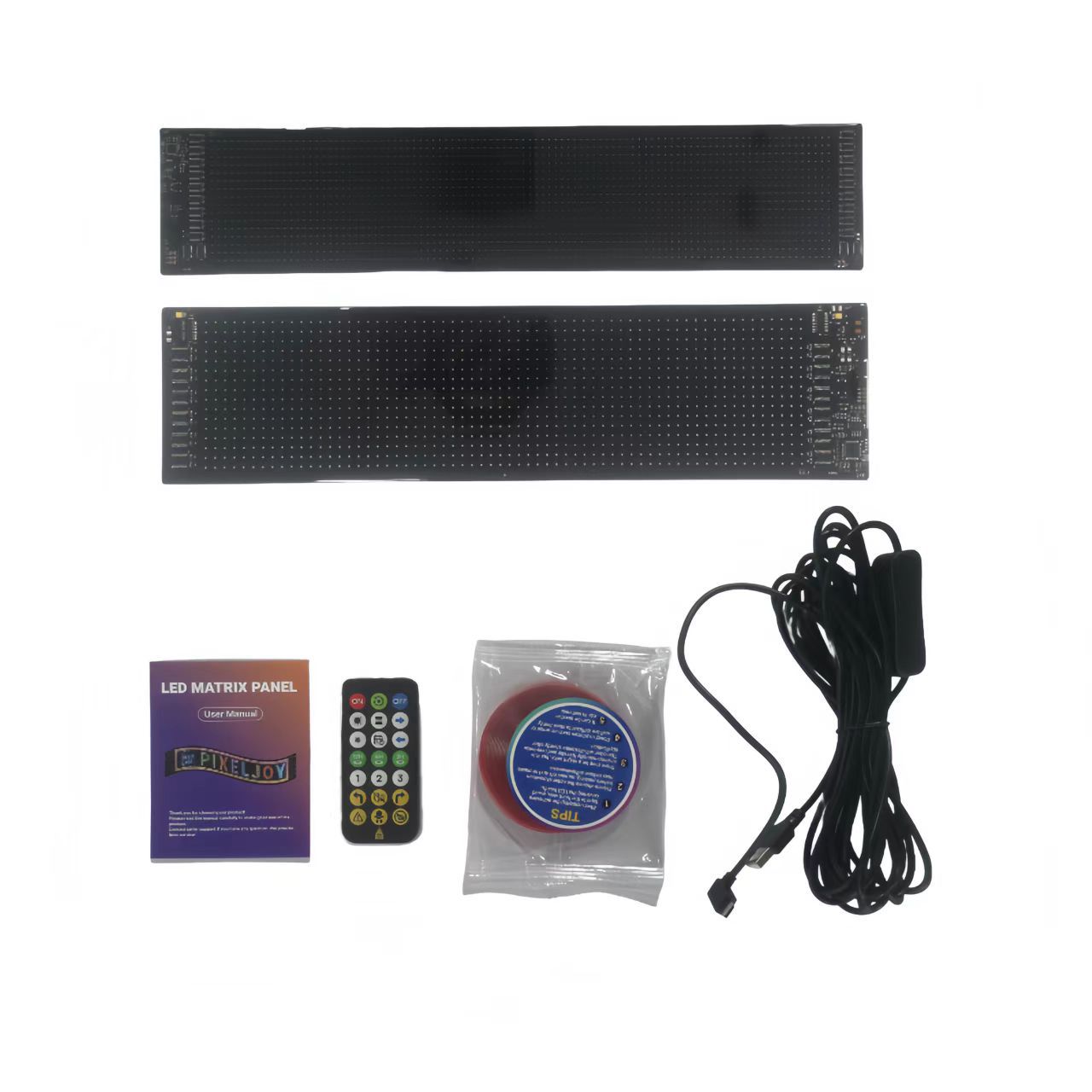 Led Display Soft Screen Flexible Screen Car Rear Window Rgb Full Color Devil's Eye USB Car DIY High Definition Waterproof