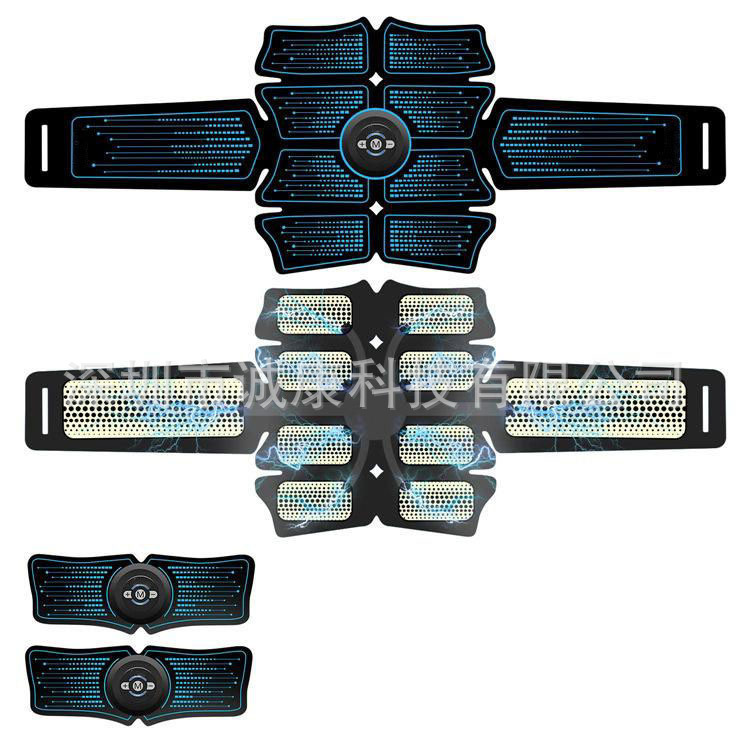 Factory Direct Sales Ems Smart Lazy Fitness Instrument Abdominal Muscle Patch Black Technology Lazy Fitness Abdominal Patch Can Be Processed