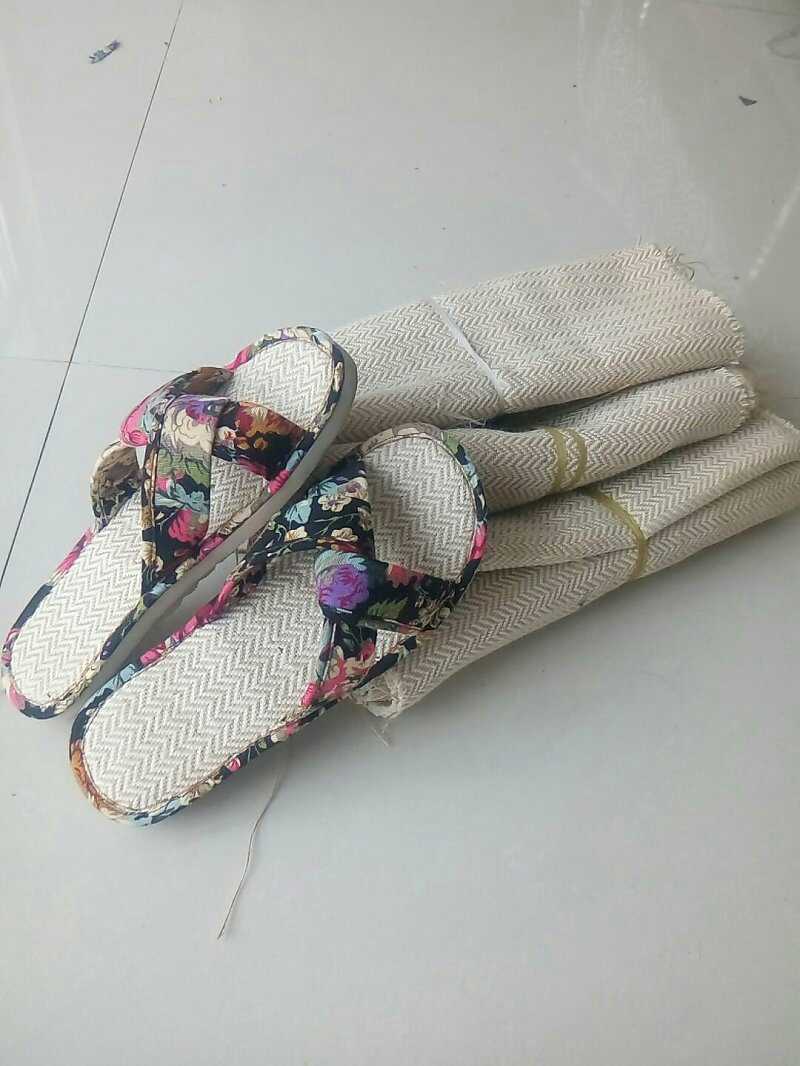 Spring, Autumn and Summer Handmade Slippers Material Linen Material Wavy Linen Fabric Shoe Material All Year Round DIY Fabric