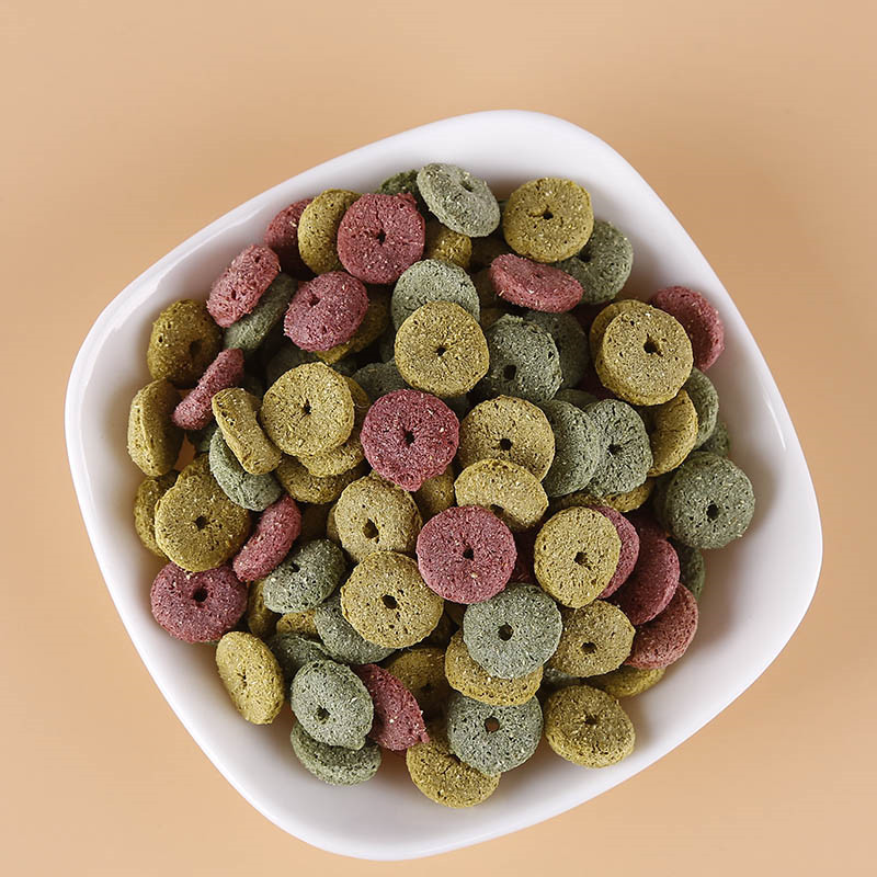 Patch Chinchilla 50g Fruit and Vegetable Tricolor Grass Circle Small Pet Chinchilla Hamster Teething Snacks Free Shipping