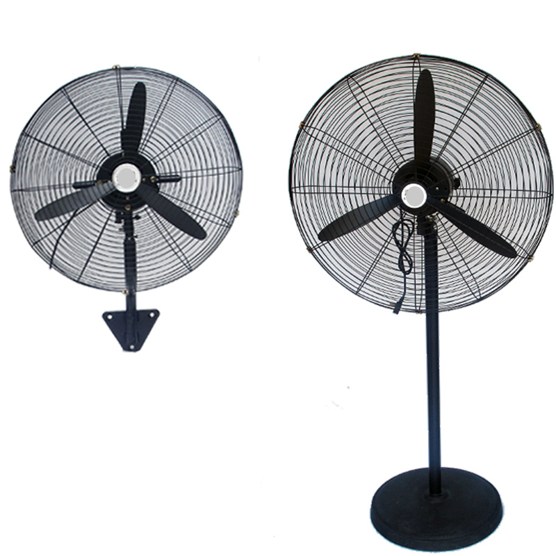 Industrial electric fan powerful floor fan large air volume horn fan high power mechanical shaking head factory commercial wall-mounted type