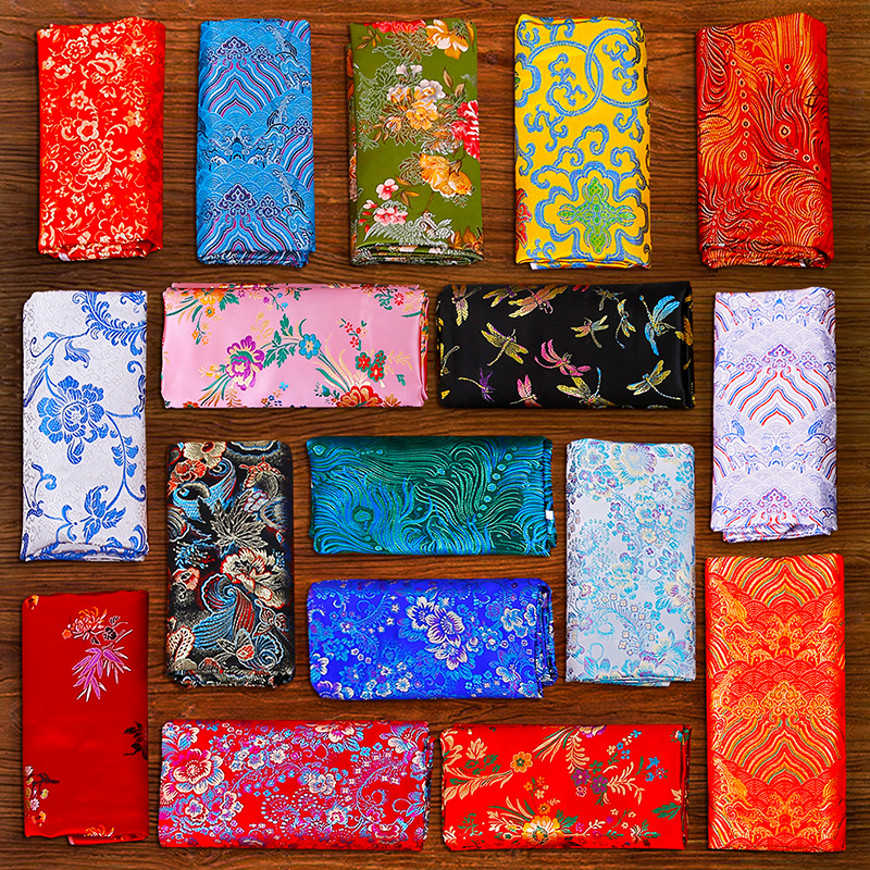 Сатиновая имитация шелка, древний костюм, чонгсан, детская одежда, DIY, брокад для золотых сумок