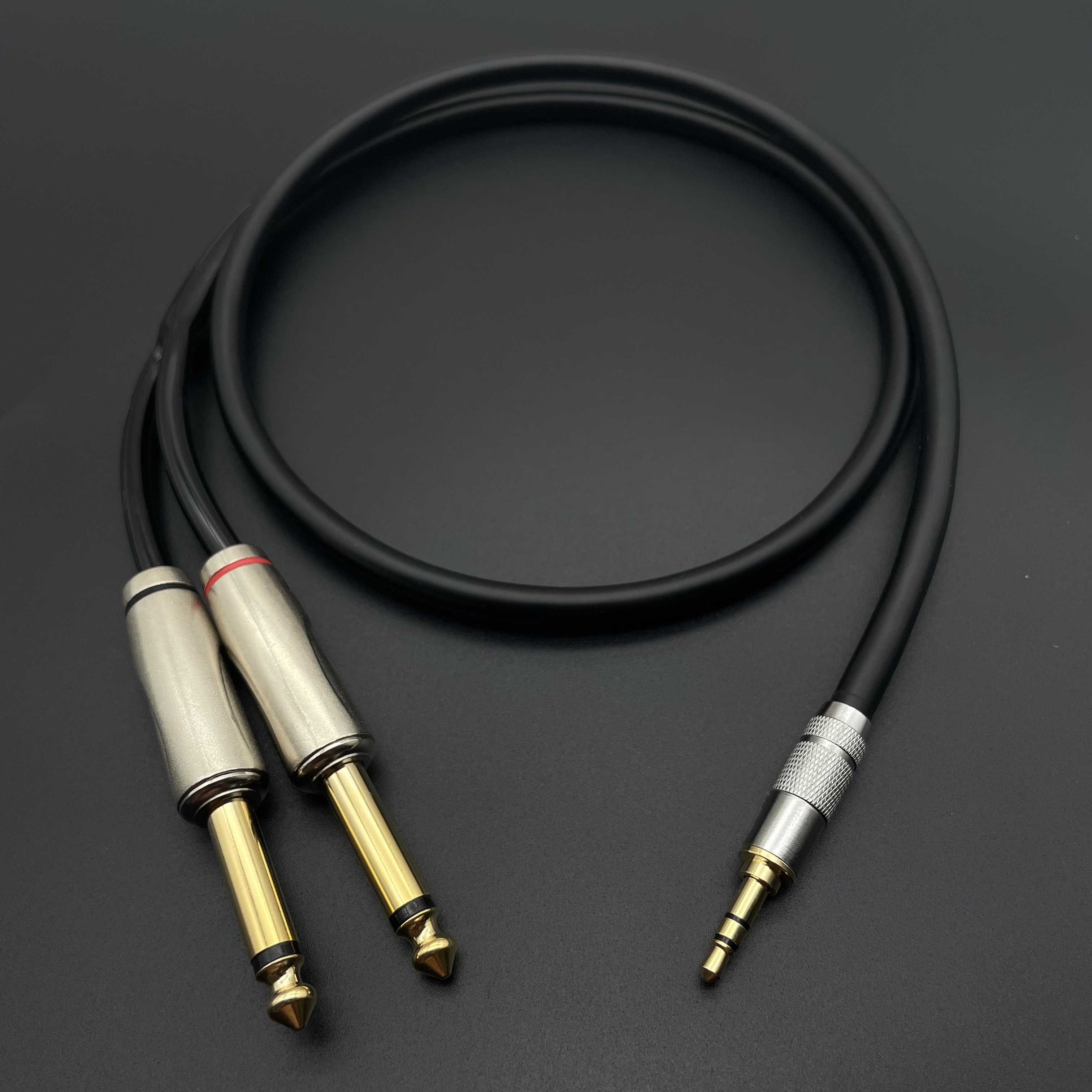 3.5 to Dual 6.5 Audio Cable One to Two 6.35mm Roland Ex Audio Accompaniment Laptop Mobile Phone Speaker