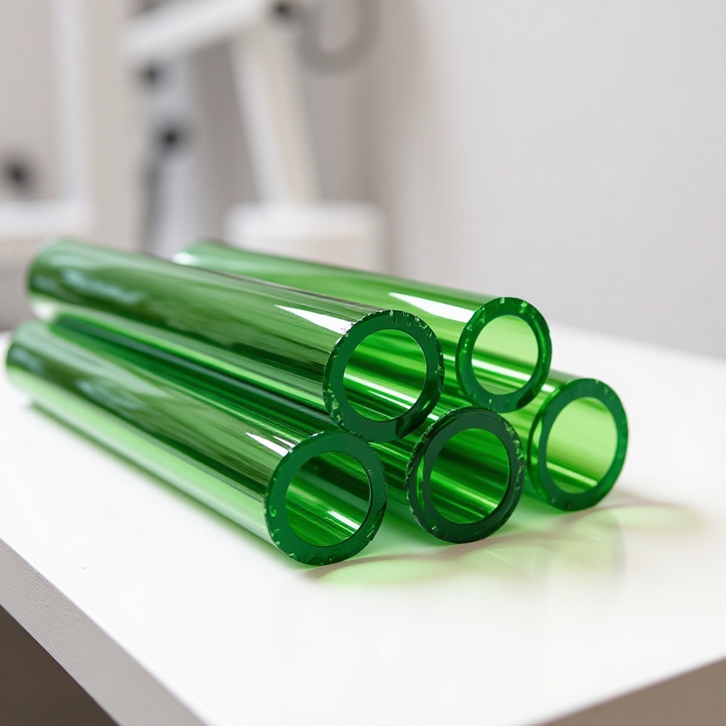 Оптовая продажа зеленых трубок из высокоборо-силикатного стекла. Индивидуальные стеклянные трубки различных спецификаций и цветов с чертежами и образцами
