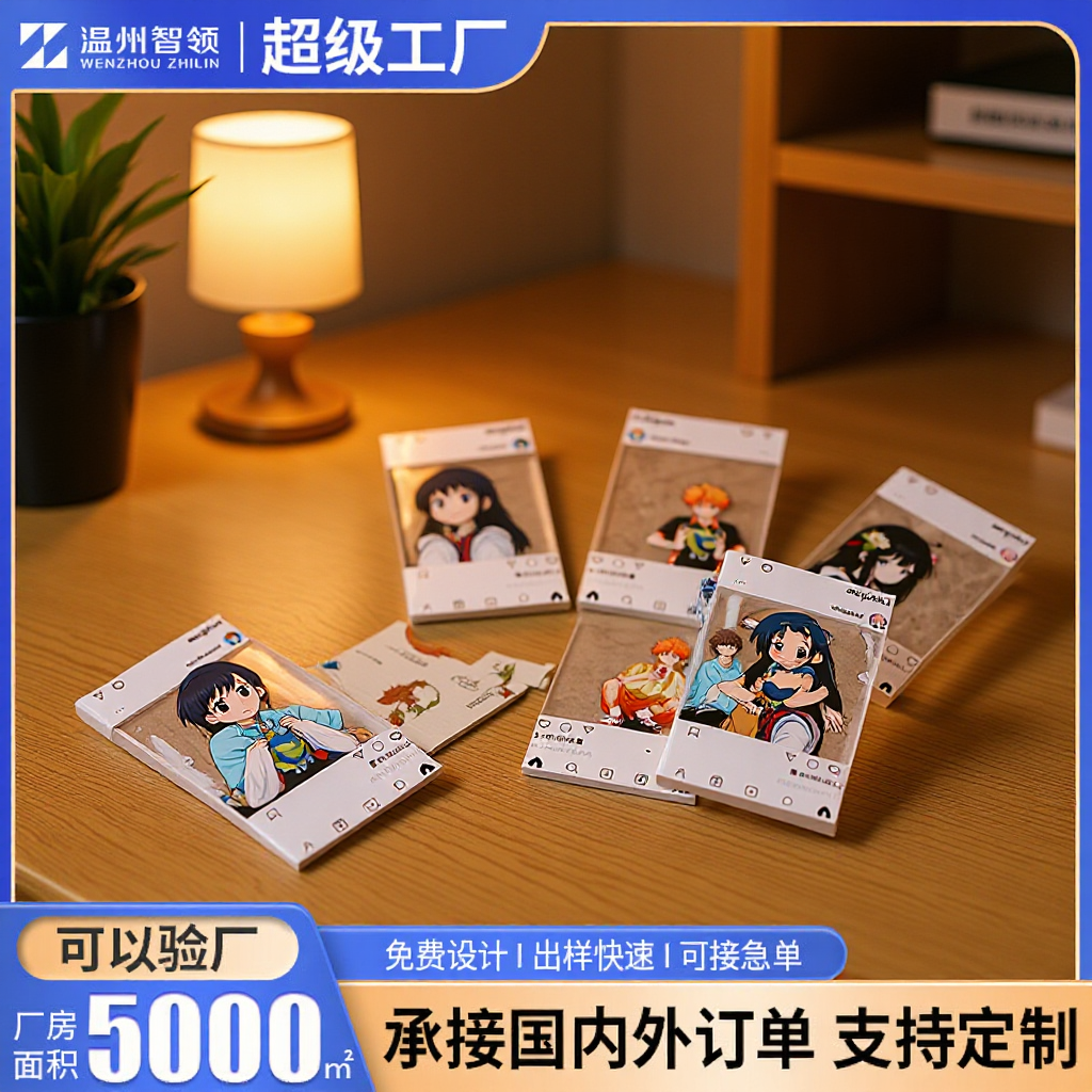 Акриловая прозрачная карточка на заказ, аниме, маленькая карточка, периферийный набор для выставки комиксов, глянцевая полароидная полностью прозрачная карточка на заказ