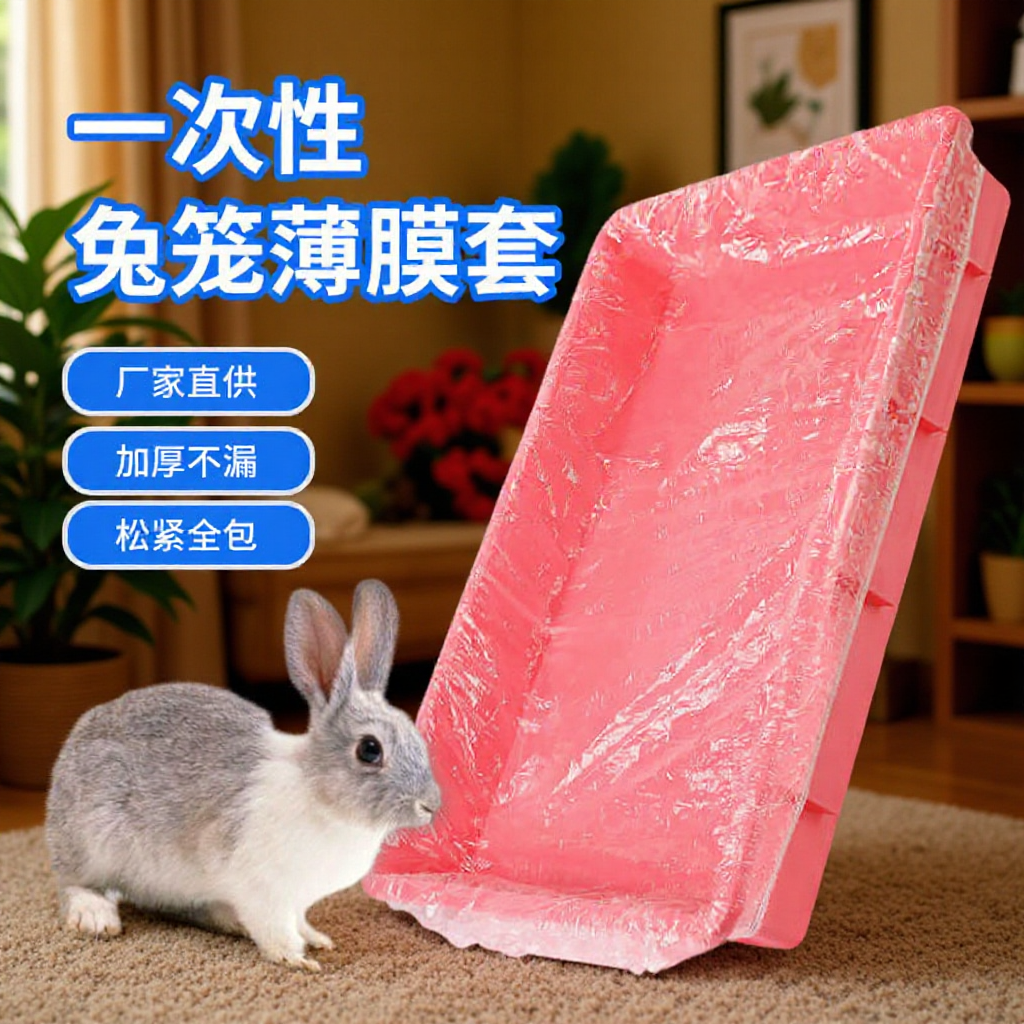 Одноразовая пленка для клетки кролика, утолщенная, непромокаемая, эластичная сумка для чистки, защитный чехол для клетки попугая